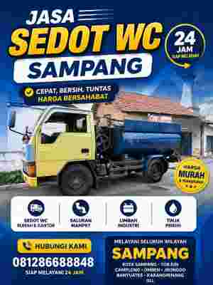 Sedot WC Sampang Cepat Bersih